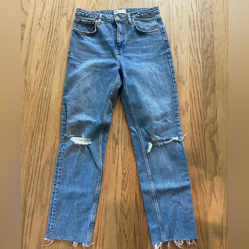Zara Classic Blue Denim Pants